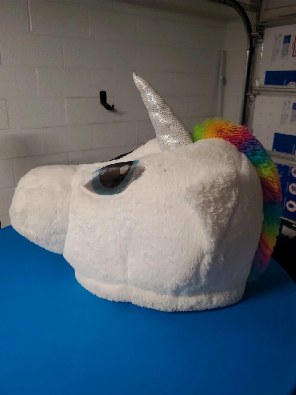 Dan Dee Unicorn Big Head Costume Plush Rainbow Mascot